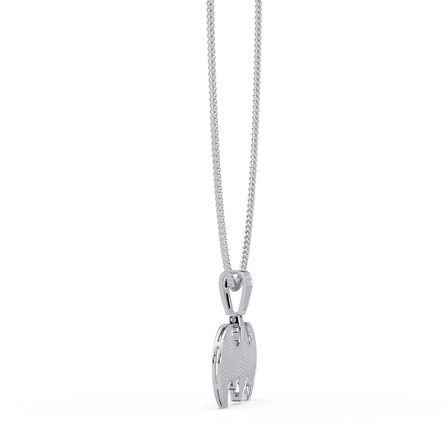 Modern Bat Shape Lab Grown Rose Gold Diamond Pendant - HIGHCARAT DIAMONDS