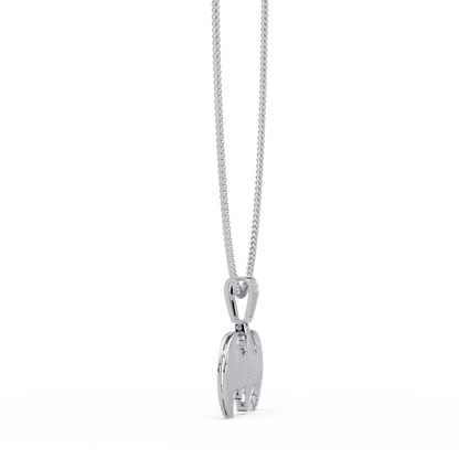 Modern Bat Shape Lab Grown Rose Gold Diamond Pendant - HIGHCARAT DIAMONDS