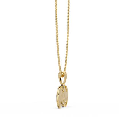 Modern Bat Shape Lab Grown Rose Gold Diamond Pendant - HIGHCARAT DIAMONDS