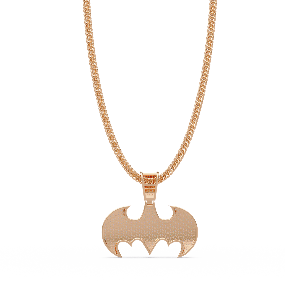 Modern Bat Shape Lab Grown Rose Gold Diamond Pendant - HIGHCARAT DIAMONDS