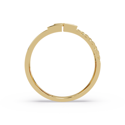 Modern Buckle Style Lab Grown Diamond Ring - HIGHCARAT DIAMONDS