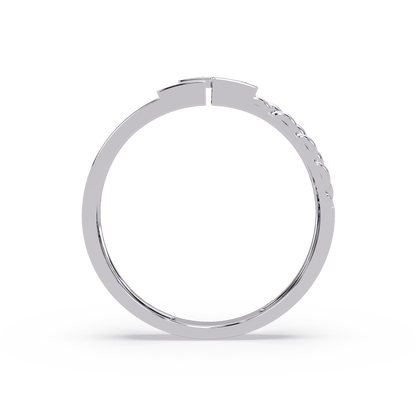 Modern Buckle Style Lab Grown Diamond Ring - HIGHCARAT DIAMONDS