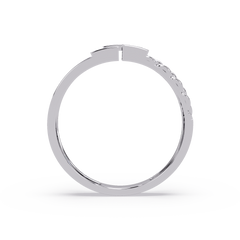 Modern Buckle Style Lab Grown Diamond Ring - HIGHCARAT DIAMONDS
