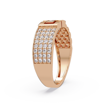 Modern Buckle Style Lab Grown Diamond Ring - HIGHCARAT DIAMONDS