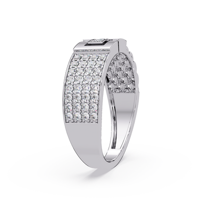 Modern Buckle Style Lab Grown Diamond Ring - HIGHCARAT DIAMONDS