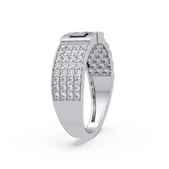 Modern Buckle Style Lab Grown Diamond Ring - HIGHCARAT DIAMONDS