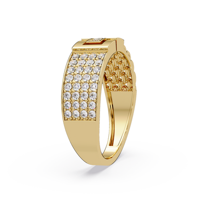 Modern Buckle Style Lab Grown Diamond Ring - HIGHCARAT DIAMONDS