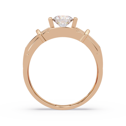 Modern Split Shank Solitaire Lab Grown Diamond Ring - HIGHCARAT DIAMONDS