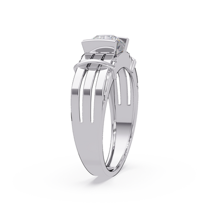 Modern Split Shank Solitaire Lab Grown Diamond Ring - HIGHCARAT DIAMONDS