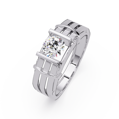 Modern Split Shank Solitaire Lab Grown Diamond Ring - HIGHCARAT DIAMONDS