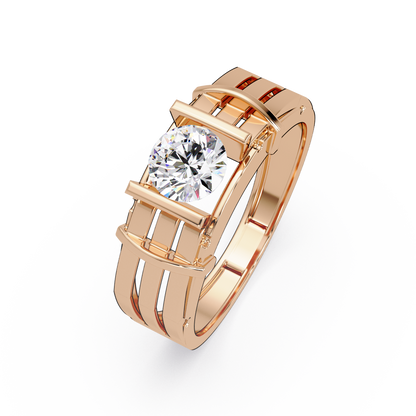 Modern Split Shank Solitaire Lab Grown Diamond Ring - HIGHCARAT DIAMONDS