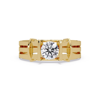 Modern Split Shank Solitaire Lab Grown Diamond Ring - HIGHCARAT DIAMONDS
