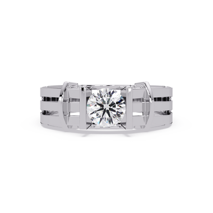 Modern Split Shank Solitaire Lab Grown Diamond Ring - HIGHCARAT DIAMONDS