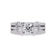 Modern Split Shank Solitaire Lab Grown Diamond Ring - HIGHCARAT DIAMONDS
