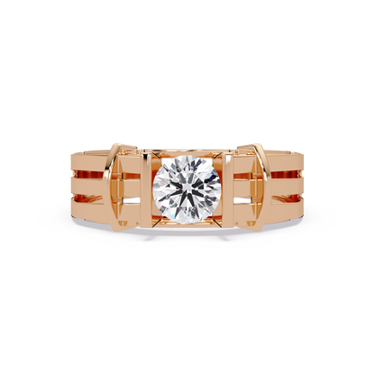 Modern Split Shank Solitaire Lab Grown Diamond Ring - HIGHCARAT DIAMONDS