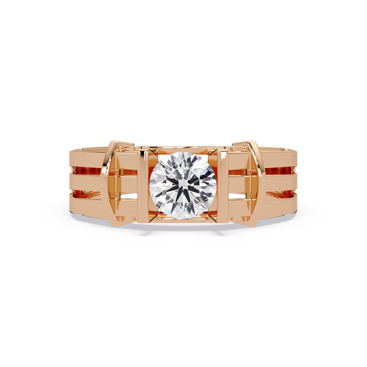 Modern Split Shank Solitaire Lab Grown Diamond Ring - HIGHCARAT DIAMONDS