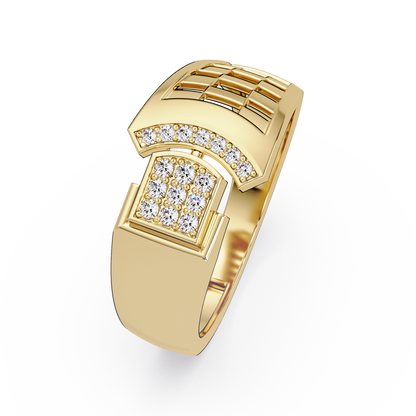 Modern Split Top Lab Grown Diamond Statement Ring - HIGHCARAT DIAMONDS