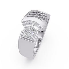 Modern Split Top Lab Grown Diamond Statement Ring - HIGHCARAT DIAMONDS