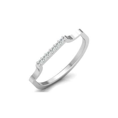 Modern Stackable Labgrown Dimond Ring For Her In 14K Gold Plated Elegant and Durable Design - HIGHCARAT DIAMONDS