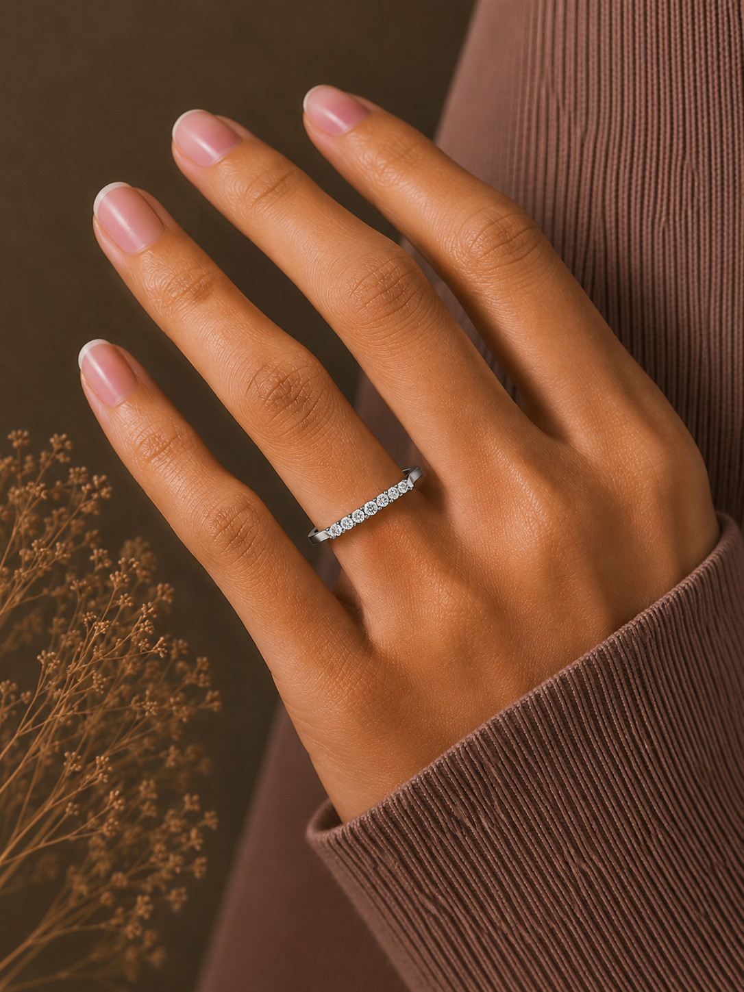 Modern Stackable Labgrown Dimond Ring For Her In 14K Gold Plated Elegant and Durable Design - HIGHCARAT DIAMONDS