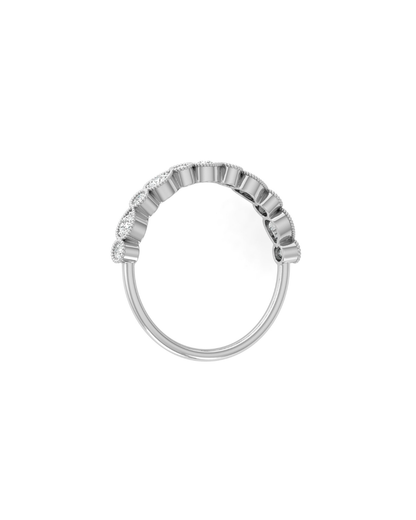 Mom's Dainty Diamond Wedding Band 14k Gold Stackable Ring Minimalist Jewelry Gift - HIGHCARAT DIAMONDS