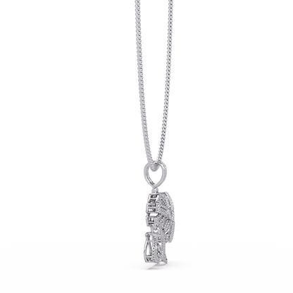 Money Tree Iced Diamond Pendant Cash Bag Charm Necklace - HIGHCARAT DIAMONDS