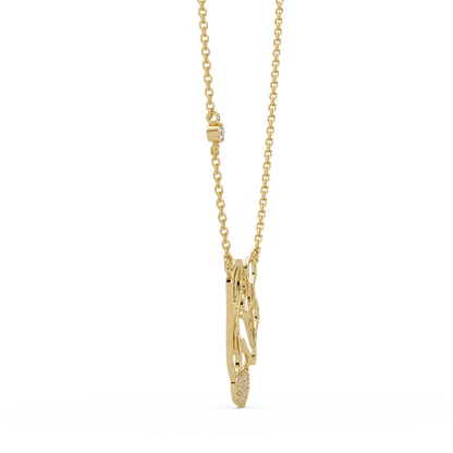 Mother and Baby Heart Lab grown Diamond Pendant Necklace - HIGHCARAT DIAMONDS