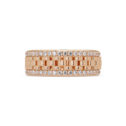 Multi Link Lab Grown Diamond Band Ring - HIGHCARAT DIAMONDS