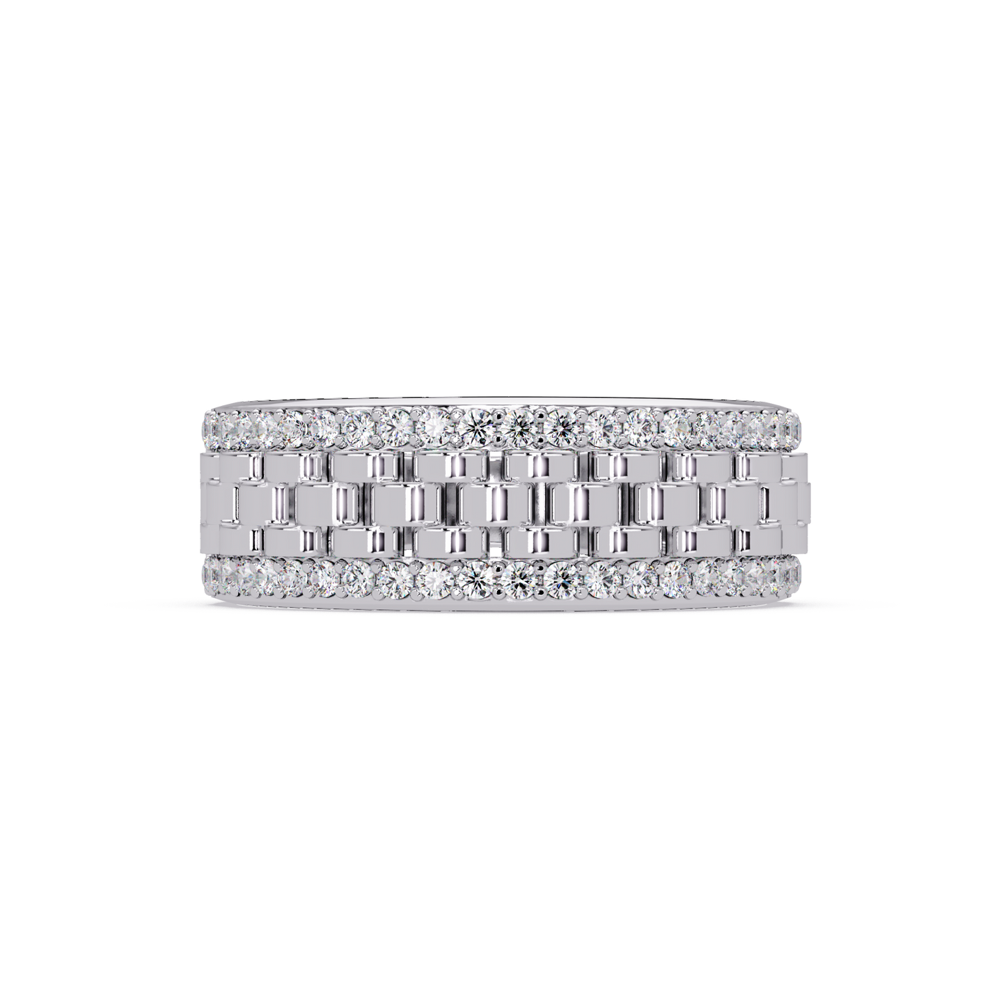Multi Link Lab Grown Diamond Band Ring - HIGHCARAT DIAMONDS
