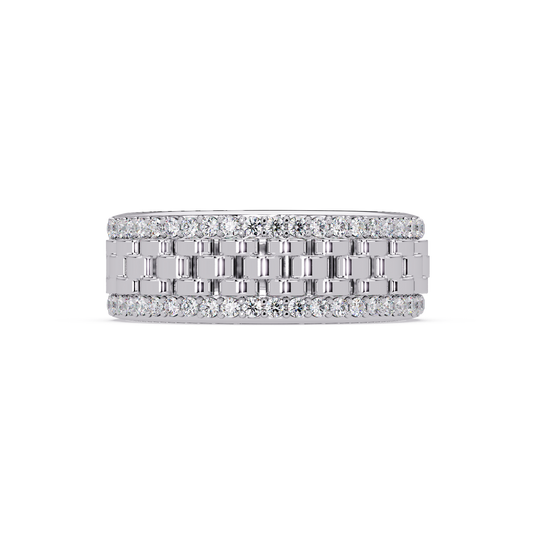 Multi Link Lab Grown Diamond Band Ring - HIGHCARAT DIAMONDS