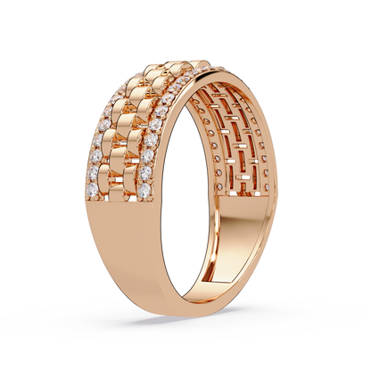 Multi Link Lab Grown Diamond Band Ring - HIGHCARAT DIAMONDS