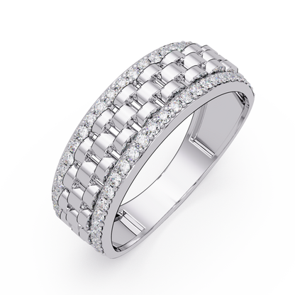 Multi Link Lab Grown Diamond Band Ring - HIGHCARAT DIAMONDS