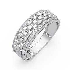 Multi Link Lab Grown Diamond Band Ring - HIGHCARAT DIAMONDS