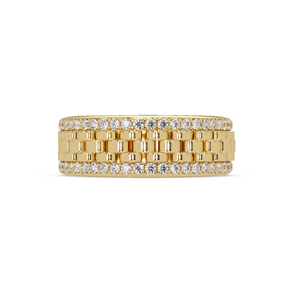 Multi Link Lab Grown Diamond Band Ring - HIGHCARAT DIAMONDS