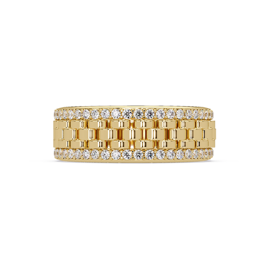 Multi Link Lab Grown Diamond Band Ring - HIGHCARAT DIAMONDS