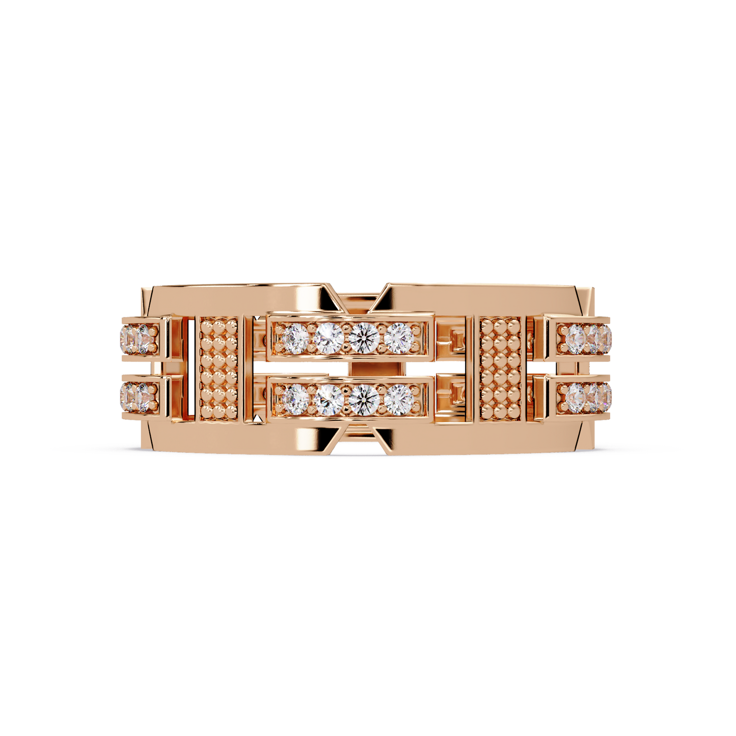 Multi Row Lab Grown Diamond Statement Ring - HIGHCARAT DIAMONDS