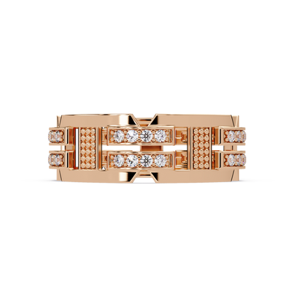 Multi Row Lab Grown Diamond Statement Ring - HIGHCARAT DIAMONDS