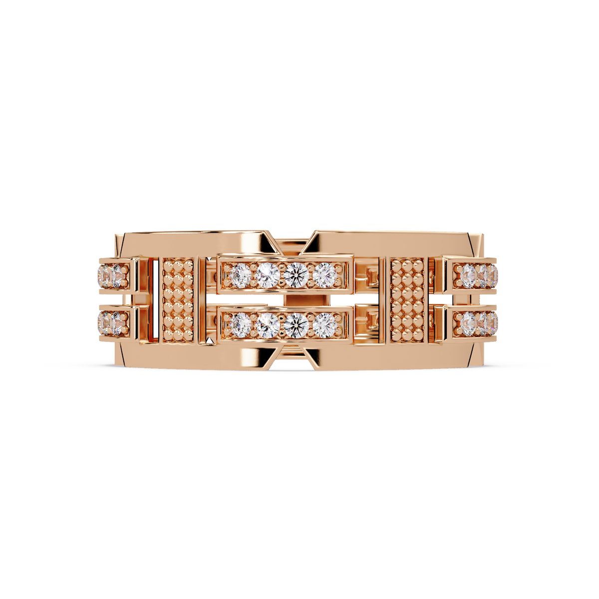 Multi Row Lab Grown Diamond Statement Ring - HIGHCARAT DIAMONDS
