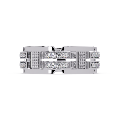 Multi Row Lab Grown Diamond Statement Ring - HIGHCARAT DIAMONDS