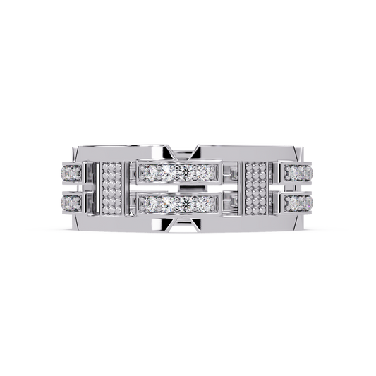 Multi Row Lab Grown Diamond Statement Ring - HIGHCARAT DIAMONDS