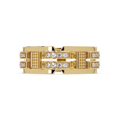 Multi Row Lab Grown Diamond Statement Ring - HIGHCARAT DIAMONDS