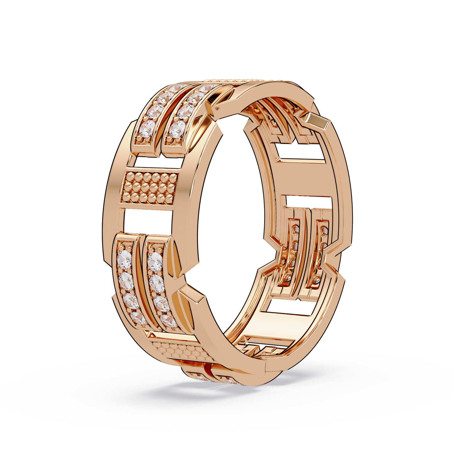 Multi Row Lab Grown Diamond Statement Ring - HIGHCARAT DIAMONDS