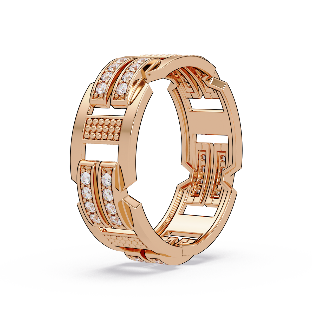 Multi Row Lab Grown Diamond Statement Ring - HIGHCARAT DIAMONDS