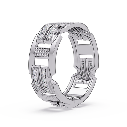 Multi Row Lab Grown Diamond Statement Ring - HIGHCARAT DIAMONDS
