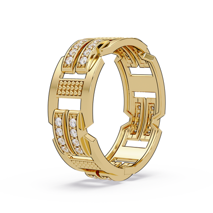 Multi Row Lab Grown Diamond Statement Ring - HIGHCARAT DIAMONDS
