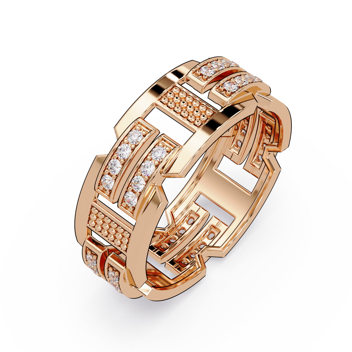 Multi Row Lab Grown Diamond Statement Ring - HIGHCARAT DIAMONDS