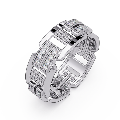 Multi Row Lab Grown Diamond Statement Ring - HIGHCARAT DIAMONDS