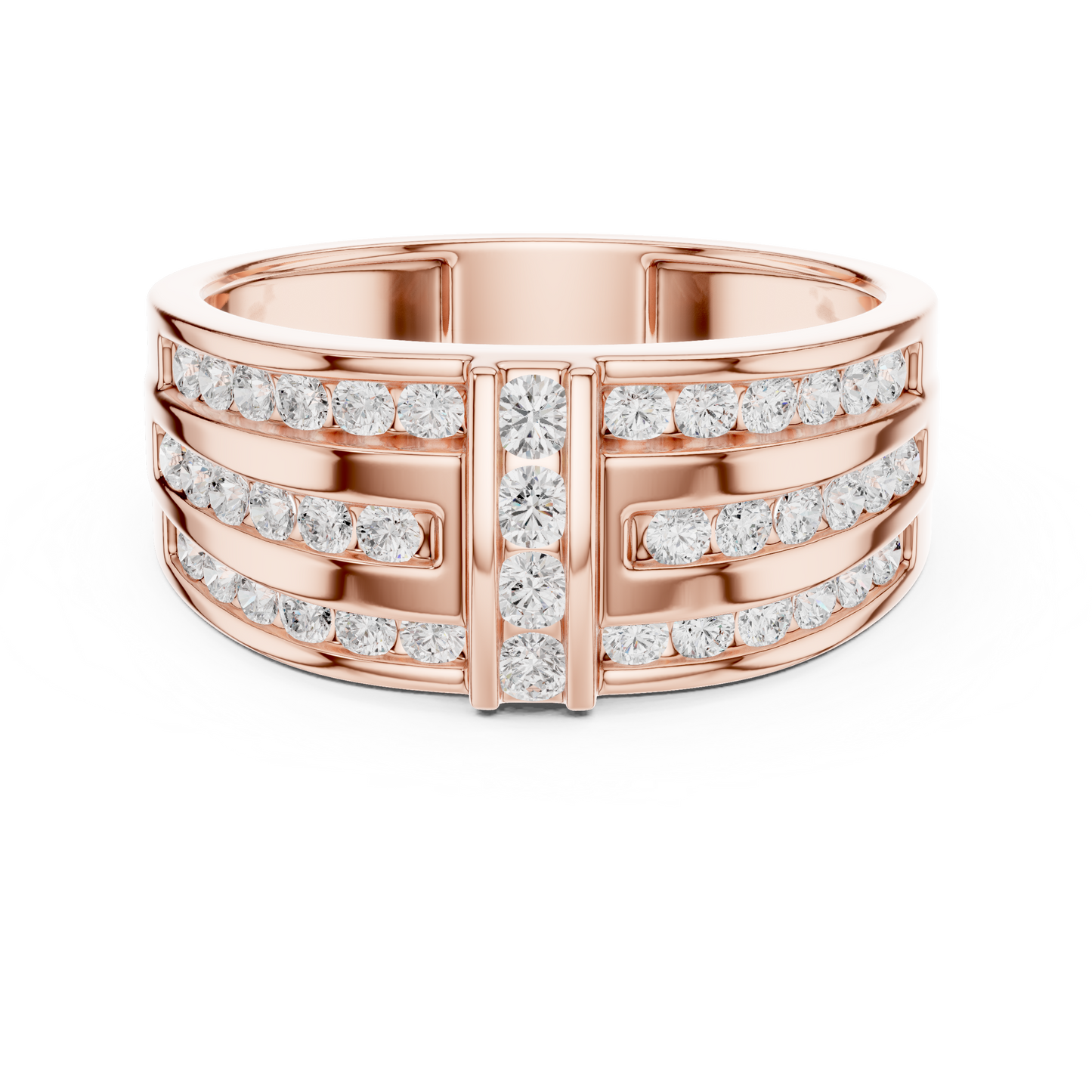 10k Solid White Gold Round Shapes Natural And Lab Grown Diamond Vintage Men's Ring New Classic Look - HIGHCARAT DIAMONDS