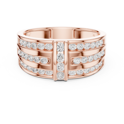 10k Solid White Gold Round Shapes Natural And Lab Grown Diamond Vintage Men's Ring New Classic Look - HIGHCARAT DIAMONDS