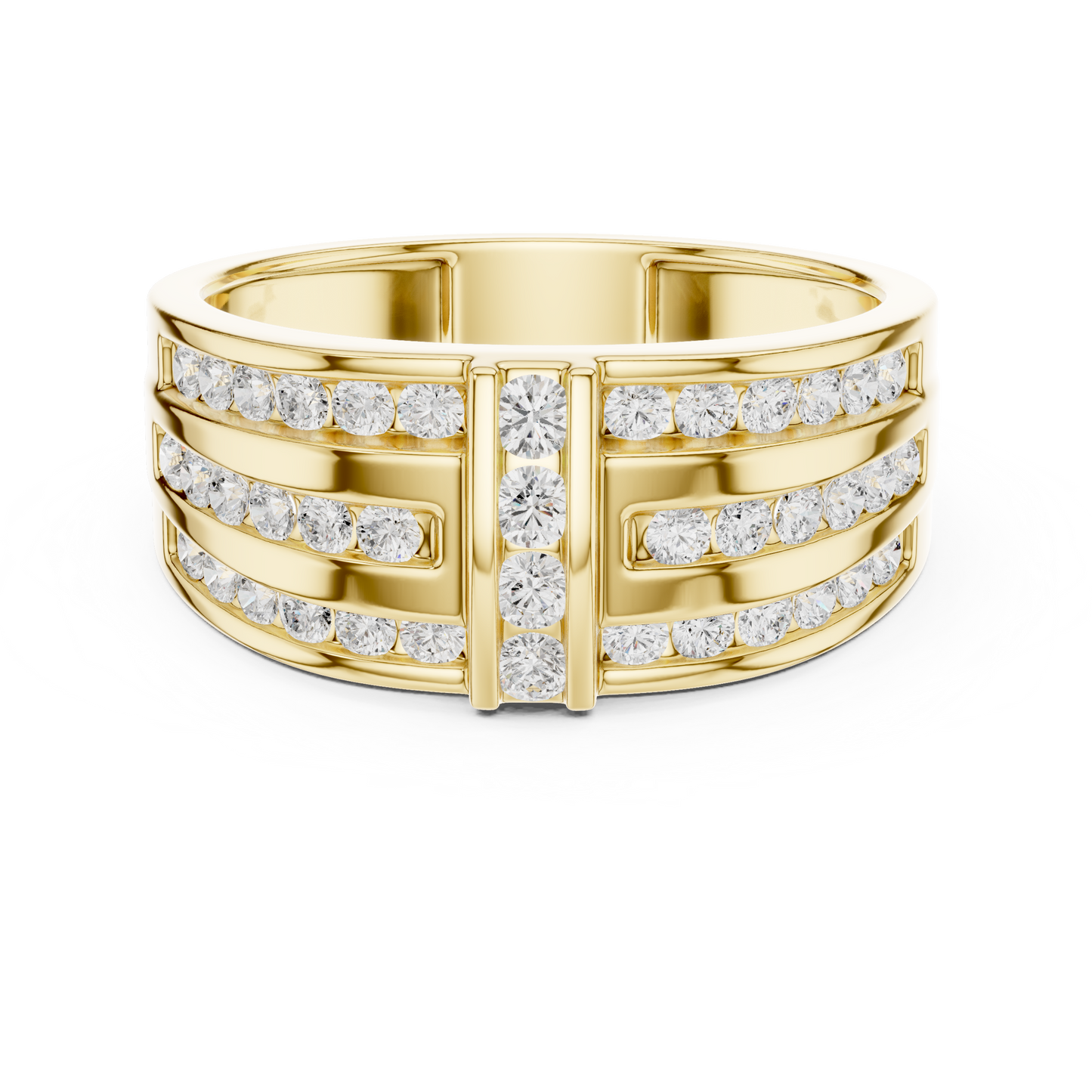 10k Solid White Gold Round Shapes Natural And Lab Grown Diamond Vintage Men's Ring New Classic Look - HIGHCARAT DIAMONDS
